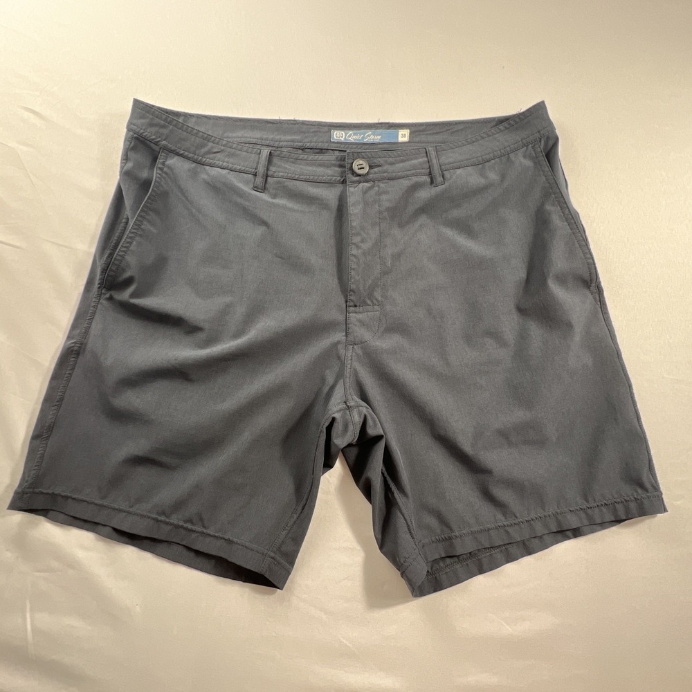 Quiet Storm Surf Shop Mens Gray Lightweight Shorts Size 38